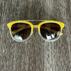 Smith Optics Clayton Carbonic Lemon Yellow Crystal Sunglasses Gradient VGUC